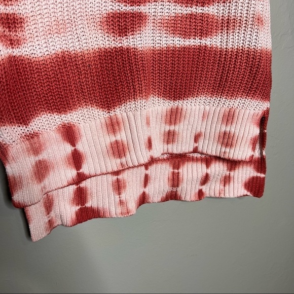 Tie Dye Crew Neck High Low Sweater - Picture 6 of 8